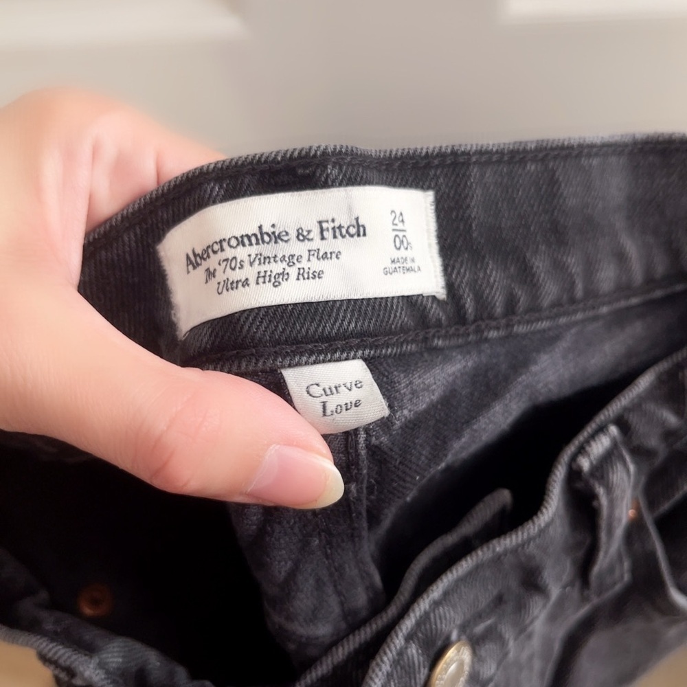 Abercrombie & Fitch Dark Gray Flare Jeans - Picture 2 of 6